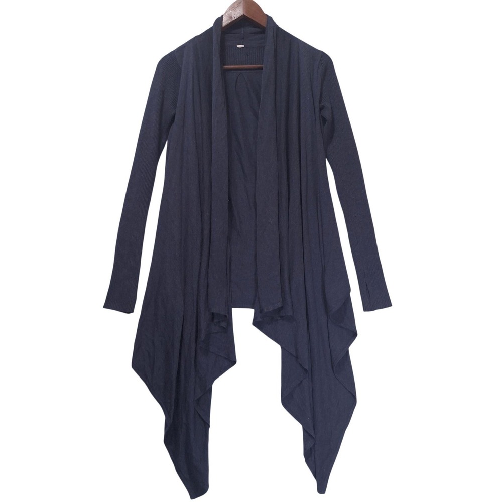 Lululemon Waterfall Wrap Cardigan Sz 6 Grey Draped‎ Thumbhole Layering